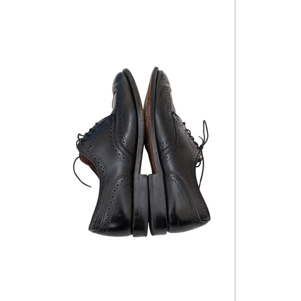 Allen Edmonds Madison Park Black Leather Wingtip Blucher Size 9.5D‎